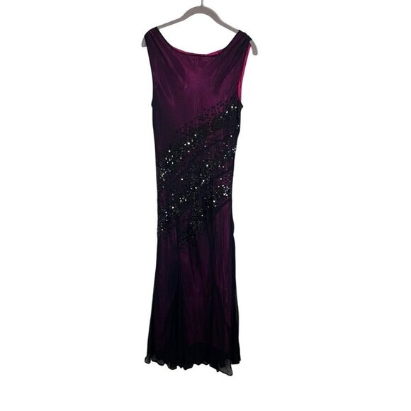 Karavan Dress M Pink Tank Maxi Sequin Mesh Goth Whimsygoth Fairy Grunge Y2K 80s - Picture 1 of 15